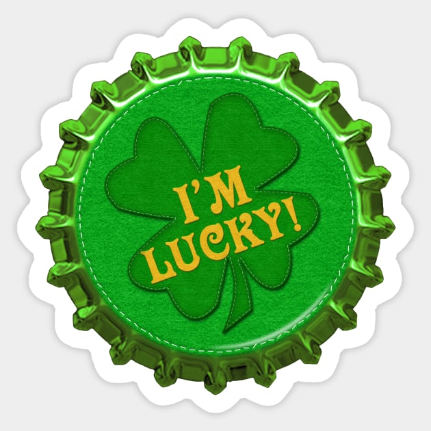 St. Patrick's Day Magnet and Sticker | I'm Lucky by Cherie(c)2022 Sticker by CheriesArt